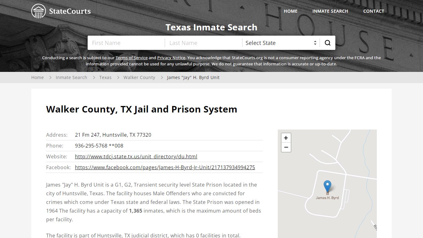 James "Jay" H. Byrd Unit Inmate Records Search, Texas ...