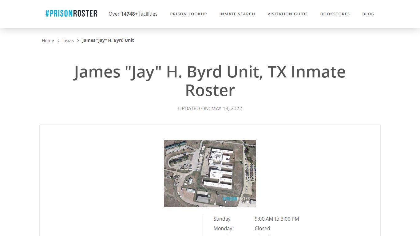 James "Jay" H. Byrd Unit, TX Inmate Roster